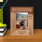 Basketball Game Personalized Wooden Frame 3 1/2" x 5" Brown (Vertical)