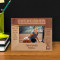 Basketball Game Personalized Wooden Frame-5" x 3 1/2" Brown Horizontal