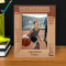 Basketball Game Personalized Wooden Frame 5" x 7" Brown (Vertical)