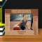 Basketball Game Personalized Wooden Frame-7" x 5" Brown Horizontal