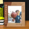 Basketball Teamwork Is The Beauty Of Our Sport Personalized Wooden Frame 8" x 10" Brown (Vertical)