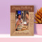 Happy Birthday May God Bless You Personalized Wooden Frame 4" x 6" Brown (Vertical)