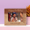 Happy Birthday May God Bless You Personalized Wooden Frame-6" x 4" Brown Horizontal