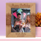 Happy Birthday May Each And Every Moment Personalized Wooden Frame 8" x 10" Brown (Vertical)