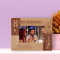 Happy Birthday Personalized Wooden Frame-5" x 3 1/2" Brown Horizontal