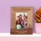 Happy Birthday I Wish You A Day Full Of Surprises Personalized Wooden Frame 3 1/2" x 5" Brown (Vertical)