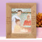 Happy Birthday Wishing You A Beautiful Day Personalized Wooden Frame 8" x 10" Brown (Vertical)