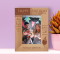 Happy Birthday May All Your Hopes And Dreams Come True Personalized Wooden Frame 4" x 6" Brown (Vertical)