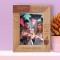 Happy Birthday May All Your Hopes And Dreams Come True Personalized Wooden Frame 5" x 7" Brown (Vertical)