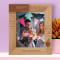 Happy Birthday May All Your Hopes And Dreams Come True Personalized Wooden Frame 8" x 10" Brown (Vertical)