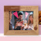 Happy Birthday May All Your Hopes And Dreams Come True Personalized Wooden Frame-10" x 8" Brown Horizontal