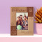 Happy Birthday To You Personalized Wooden Frame 3 1/2" x 5" Brown (Vertical)