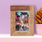 Happy Birthday Let Your Dreams Come True Personalized Wooden Frame 4" x 6" Brown (Vertical)