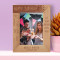 Happy Birthday Let Your Dreams Come True Personalized Wooden Frame 5" x 7" Brown (Vertical)