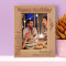 Happy Birthday May You Always Have That Shining Smile Like Today Personalized Wooden Frame 5" x 7" Brown (Vertical)