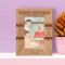 Happy Birthday I Wish You A Life Full Of Happiness Personalized Wooden Frame 4" x 6" Brown (Vertical)