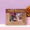 Happy Birthday Wishing You Lots Of Love Personalized Wooden Frame-5" x 3 1/2" Brown Horizontal