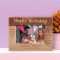 Happy Birthday Wishing You Lots Of Love Personalized Wooden Frame-6" x 4" Brown Horizontal