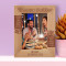 Happy Birthday Wishing You A Day Filled Smiles And Laughter Personalized Wooden Frame 5" x 7" Brown (Vertical)