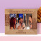 Happy Birthday Wishing You A Day Filled Smiles And Laughter Personalized Wooden Frame-7" x 5" Brown Horizontal