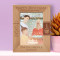 Happy Birthday Today Is Your Day Personalized Wooden Frame 5" x 7" Brown (Vertical)