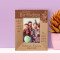 Happy Birthday Blow Out The Candles Wish Away Personalized Wooden Frame 3" x 5" Brown (Vertical)