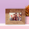 Happy Birthday Blow Out The Candles Wish Away Personalized Wooden Frame-5" x 3 1/2" Brown Horizontal