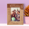 Happy Birthday Blow Out The Candles Wish Away Personalized Wooden Frame 4" x 6" Brown (Vertical)