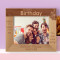Happy Birthday Blow Out The Candles Wish Away Personalized Wooden Frame-10" x 8" Brown Horizontal