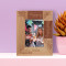 Happy Birthday Personalized Wooden Frame 3" x 5" Brown (Vertical)