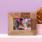 Happy Birthday Personalized Wooden Frame-5" x 3 1/2" Brown Horizontal