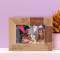 Happy Birthday Personalized Wooden Frame-6" x 4" Brown Horizontal