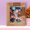 Happy Birthday Personalized Wooden Frame 5" x 7" Brown (Vertical)