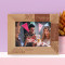 Happy Birthday Personalized Wooden Frame-7" x 5" Brown Horizontal