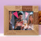 Happy Birthday Personalized Wooden Frame-10" x 8" Brown Horizontal