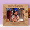 Happy Birthday I Wish You An Abundance Of Joy Personalized Wooden Frame-10" x 8" Brown Horizontal