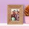 Happy Birthday May Your Birthday Overflow With The Love Of Family Pleasures Of Life Personalized Wooden Frame 3" x 5" Brown (Vertical)