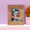 Happy Birthday May All Your Dreams Come True Personalized Wooden Frame 3" x 5" Brown (Vertical)