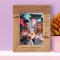 Happy Birthday May All Your Dreams Come True Personalized Wooden Frame 5" x 7" Brown (Vertical)