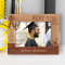 Graduation Best Class Ever Personalized Wooden Frame-7" x 5" Brown Horizontal