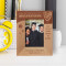 Graduation Don't ever Stop Learning Personalized Wooden Frame 3" x 5" Brown (Vertical)