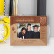 Graduation Don't ever Stop Learning Personalized Wooden Frame-5" x 3 1/2" Brown Horizontal