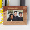 Graduation Don't ever Stop Learning Personalized Wooden Frame-7" x 5" Brown Horizontal
