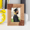 Graduation Start Each Day Believing In Your Dreams Personalized Wooden Frame 4" x 6" Brown (Vertical)