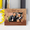 Graduation Hats Off Personalized Wooden Frame-6" x 4" Brown Horizontal