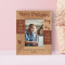 If I Know What Love Is It Is Because Of You Personalized Wooden Frame 3" x 5" Brown (Vertical)