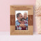 We Are Most Alive When We're In Love Personalized Wooden Frame 4" x 6" Brown (Vertical)