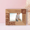 Valentines Day Personalized Wooden Frame-5" x 3 1/2" Brown Horizontal