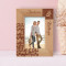 Valentines Day Personalized Wooden Frame 4" x 6" Brown (Vertical)