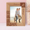 Valentines Day Personalized Wooden Frame 5" x 7" Brown (Vertical)